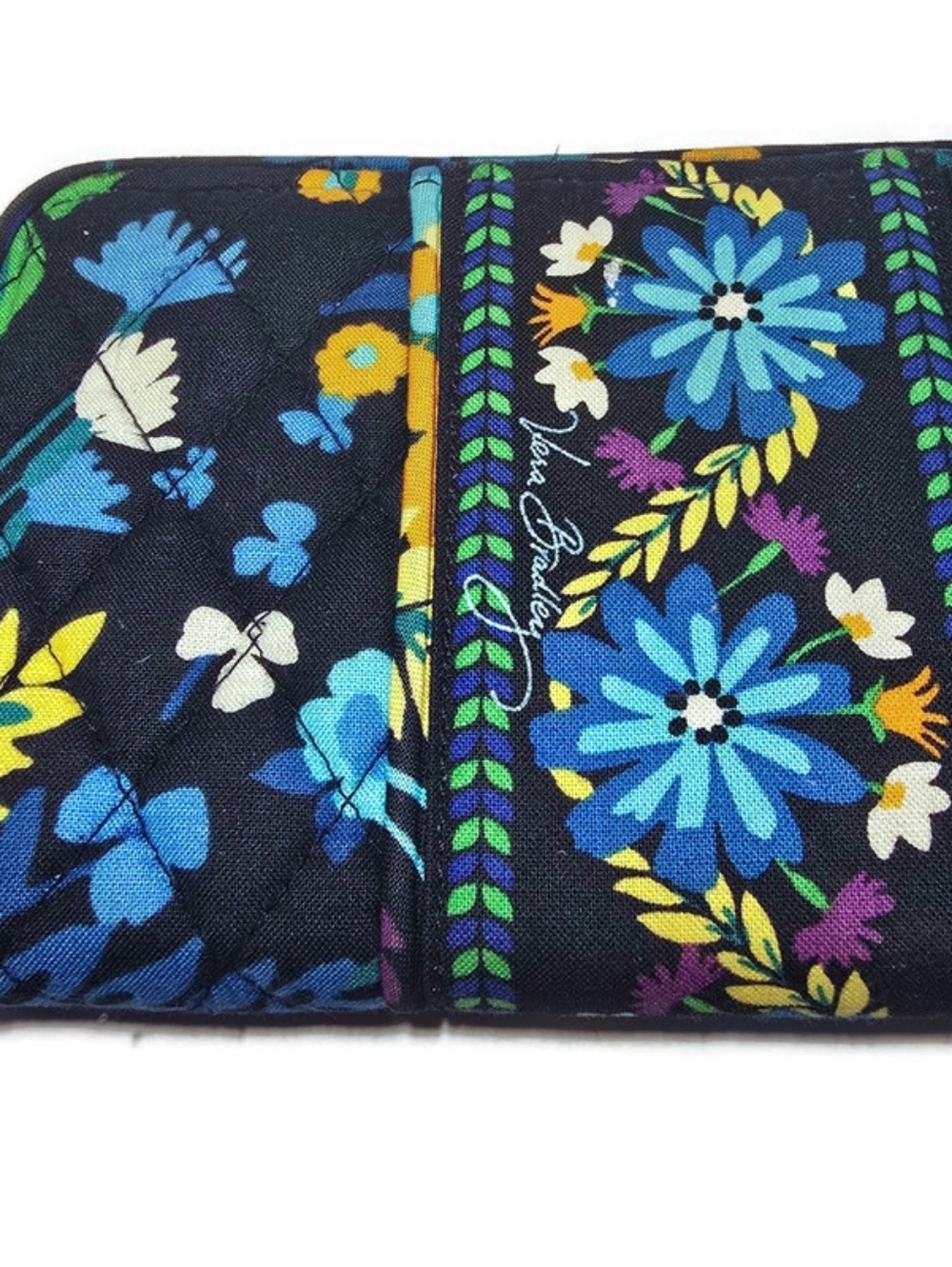 Vera Bradley Midnight Blues Accordion Wallet Zip Around Clutch Retired - Picture 3 of 15
